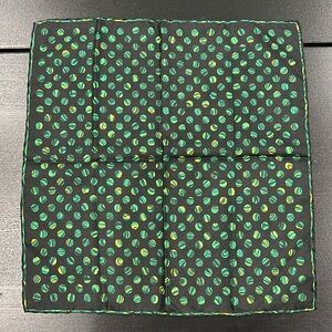 Stylish Black and Green Polka Dot Scarf